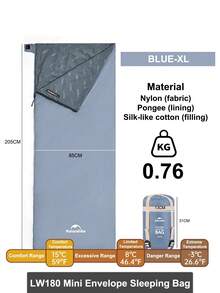 Naturehike LW180 Mini Envelope Sleeping Bag, Outdoor Camping Portable Linkable