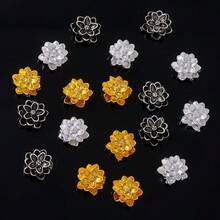 30 buc. Mărgele distanțiere de flori de lotus vintage pentru bricolaj, brățări cu margele, coliere, brelocuri, accesorii de bijuterii