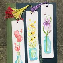 100 Pcs Light Blue Mini Tassels 13cm/5in With Loop For Bookmarks, Jewelry Making, DIY Projects By Creatrill