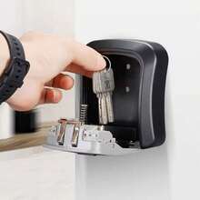 Key 4 Digit Lock Box - Wall Mounted Indoor Outdoor Waterproof Key Box - Black - View 5