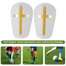 1 par de mini espinilleras de fútbol, esquineras protectoras Thick para adultos - Adecuado para todas las estaciones - Multicolor - Ver 6