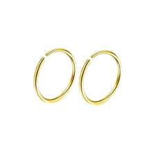 2Pcs 20G Unisex Thin Fake Septum Nose Ring Hoop,18G 16G Fashion G23 Titanium Hypoallergenic Labret Fake Lip Ring ﻿18K Gold Plated Cartilage Earrings Hoop Tragus Daith Helix Rook Conch Earring Women And Men Body Pierecing Jewelry