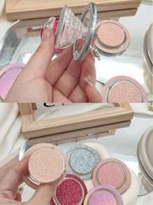 1 pieza Soporte magnético para teléfono con purpurina degradada (sin adhesivo), base de burbuja transparente, compatible con Apple Magsafe, soporte redondo plegable y expandible. (Solo teléfonos con función magnética pueden usarlo). Compatible con iPhone, teléfonos Android, regalo para cumpleaños, familia, amigos. Agarre de teléfono con empuje y tracción, soporte de teléfono, accesorios de teléfono.