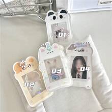 Cute Animal Phone Keychain Photo Pendant, 1" Acrylic Photo Accessory, Keychain, Small Ins Style Creative Gift, Display Pendant, Idol Memorabilia Storage Case - Multicolor - View 3