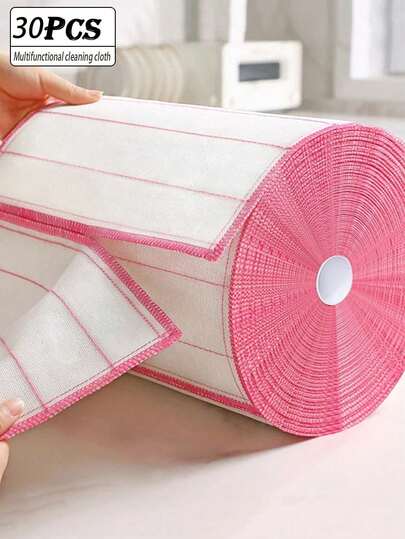 30 قطعة خرق تنظيف متعددة الاستخدامات فائقة الامتصاص، مناسبة لغرفة المعيشة والنوم والحمام والمطبخ للاستخدام الجاف والرطب، سهلة التنظيف (اختيارية 30/20/10/5/1 قطعة)