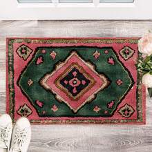1 tấm thảm chống trượt phòng tắm họa tiết Boho cổ điển, chất liệu cashmere giả, đồ trang trí bằng vải nhung mềm mại, thích hợp cho phòng tắm, lối ra vào, nhà bếp và các dịp khác, có thể giặt bằng máy, chống trượt, đồ trang trí hàng ngày, đồ trang trí tiệc theo chủ đề, quà tặng cho ngôi nhà ấm áp, đồ trang trí sàn nhà, có thể dùng làm quà tặng, đồ trang trí lối vào, đồ trang trí phòng tắm, nhà bếp, thảm nhà bếp - Nhiều màu - Xem 5