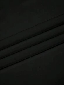 男士经典纯色正装衬衫，正装领扣长袖衬衫，适合派对/婚礼/正式舞会，商务休闲装！时尚欧美白衬衫，秋季 - 黑色 - 查看 6