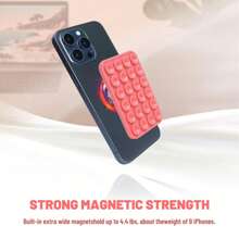 1 pieza Soporte magnético para teléfono con adhesivo, 24 piezas Ventosa súper adherente, material de silicona, adecuado para múltiples escenarios, se puede adjuntar a paredes, vidrio y otras superficies, fácil de transportar, tamaño 3,54 pulgadas x 2,36 pulgadas, se adapta a la mayoría de los teléfonos