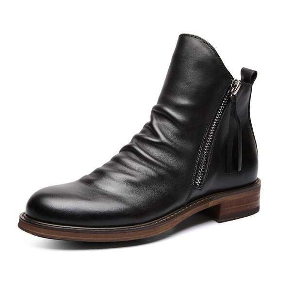 Shoes For Men Premium Oxford Boots Mid Top Shape For Office Comfort