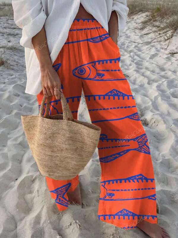 Pantalones casuales sueltos, ligeros y elegantes para mujer, adecuados para exteriores, hogar, viajes, oficina, moda de verano