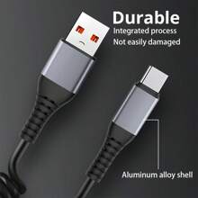 Cable USB a Tipo-C/Lightning de 66W, alta eficiencia y duradero con diseño de resorte, carga rápida compatible con 16 Pro Max/16 Pro/16 Plus/16/15/14/13/12