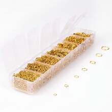 1 盒（约 1370 个）金/银开口跳环，单环珠宝工艺连接器，用于珠宝制作、DIY 项链和手链扣、配件 - 彩色 - 查看 6