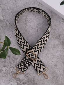 1pc Black Adjustable Wide Strap Crossbody Bag Strap, Casual 2-Way Use Purse Strap Accessory