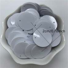 200 szt. 20 mm płaskie okrągłe cekiny z 1 otworem bocznym PVC płaskie okrągłe luźne cekiny paillettes szycie rękodzieło DIY ślubny wisiorek