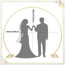 1 Pezzo di Arco decorativo grande in metallo rotondo, adatto per decorazioni di compleanni, matrimoni, lauree, eventi, battesimi come sfondo fotografico (1,8m, 2m, 2,2m, 2,5m) regali estivi, decorazioni scolastiche, forniture scolastiche, decorazioni per la stanza