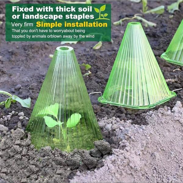 Paquete de 10 cubiertas de plantas reutilizables tipo campana que protegen a las plantas de pájaros, caracoles, etc., y del hielo.