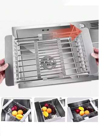 1 件不锈钢碗碟沥水架，厨房水槽沥水架，可放置盘子和碗