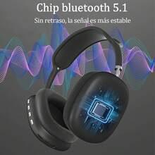 On-Ear Wireless Headphones, Wireless Headband, Bluetooth 5.1, Built-In Microphone For Calls, Supports TF, 3.5mm Cable Connection - 綠色 - 查看 3