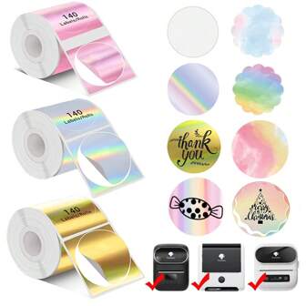 1 Roll Self-Adhesive Sticker Paper, Thermal Label Paper Compatible With M120/M220/M110/DETONGER P1 Label Printers
