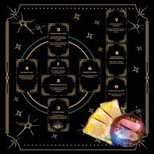 1pc Celtic Cross Star Tarot Cloth, Altar Cloth, Pagan Clock Mat, Spiritual Occult Divination Tarot Table Cover