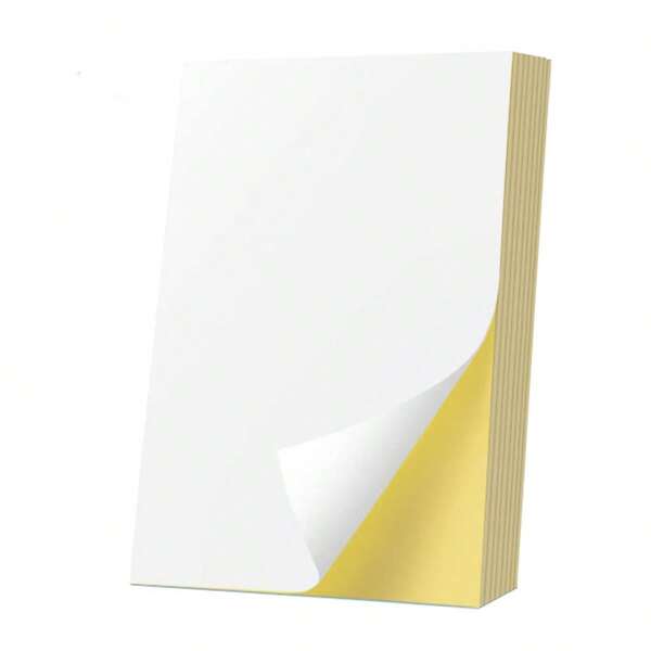 50 Sheets, Printable White/Kraft DIY Sticker Paper, Laser/Inkjet Printing - Matte/Light Kraft, A4 Size (8.27" X 11.69")