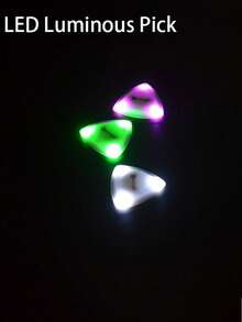 Púas de guitarra con luz LED, púas brillantes en la oscuridad para guitarra bajo - Multicolor - Ver 8