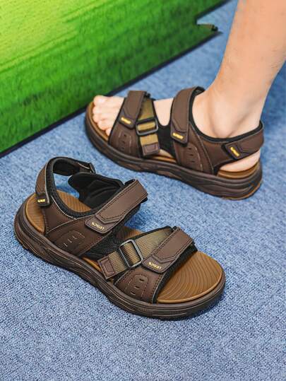 Men's Sports Sandals, Khaki Outdoor Hiking Sandals, Water Trekking Sandals