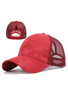 Șapcă de baseball sportivă, cu coadă de cal, ușoară, de camuflaj, respirabilă, pălărie de soare pentru primăvară și vară