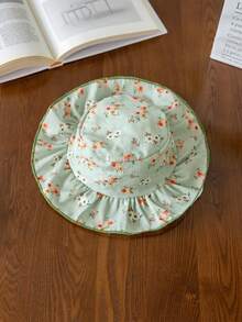 2pcs Newborn Baby Girl Cute&Stylish Sleeveless Bodysuit And Hat Set, Summer