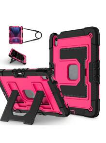 Military Industry Anti-Fall 1pc Large Stand Tablet Case Compatible With IPad Mini6 (2021) / Mini7 (2024), IPad 10.2 7th 8th 9th (2019/2020/2021), IPad 10th 10.9 (2022)/IPad(A16) 11" (2025), IPad Air4 10.9 (2020), IPad Air5 10.9 (2022), IPad Air 11" M2/M3 (2024/2025), With Pencil Slot