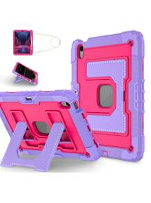 Military Industry Anti-Fall 1pc Large Stand Tablet Case Compatible With IPad Mini6 (2021) / Mini7 (2024), IPad 10.2 7th 8th 9th (2019/2020/2021), IPad 10th 10.9 (2022)/IPad(A16) 11" (2025), IPad Air4 10.9 (2020), IPad Air5 10.9 (2022), IPad Air 11" M2/M3 (2024/2025), With Pencil Slot