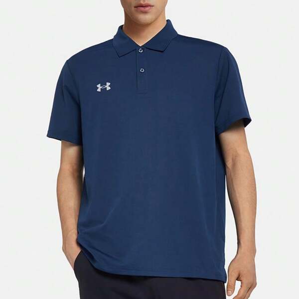 Under Armour Boyfriend Style Men'S New Sports Lapel Fitness Training Fashion Casual Short-Sleeved T-Shirt 23500507-408