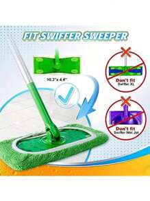 3pcs Compatible Mop Cloth Washable Reusable Mop Flat Mop Replacement Cloth Cover
