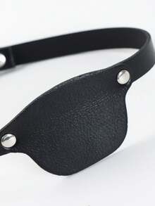 1 件 PU 皮革独眼眼罩海盗角色扮演派对中世纪文艺复兴维京集市 LARP 角色扮演道具 - 彩色 - 查看 3