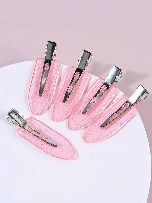 10 Seamless Fashion Girl Transparent Hair Clips, Makeup And Facial Accessory Clips, Fashion Girl Styling Hair Clips