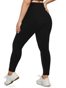 Plus Size High-Waisted Yoga Leggings – 1XL–5XL Stretchy Tummy Control Workout Pants For Gym, Fitness & Daily Wear