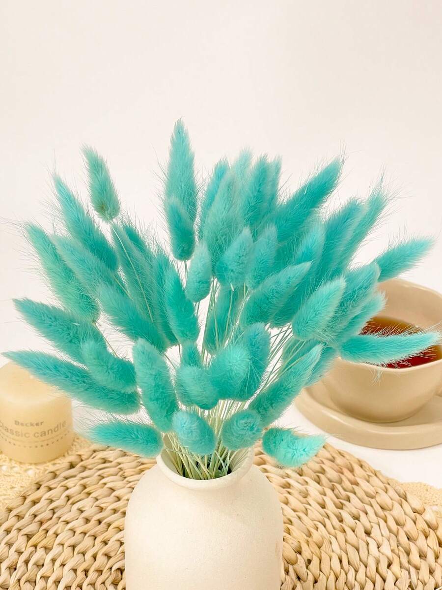 60/120/240 قطعة من أزهار اصطناعية بأسلوب بوهيمي - ذنب الأرنب المجفف الطبيعي ، أزهار الهندباء ، ديكور المنزل والزفاف والمكتب والمقهى - هدية عيد الحب وعيد الأم ، ديكور الخريف