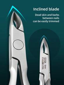 LRIS 1 件银色日式角质层钳，带死皮去除器和角质层推杆，不锈钢指甲刀，专业品质角质层修剪器，极其锋利的美发工具