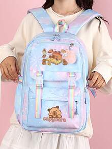 2025 高品质尼龙背包 - 大容量，多口袋设计，拉链开合，可调节肩带，轻便，适合商务、旅行、户外、学校、休闲使用 - 男女通用，旅行背包 | 趣味设计 | 轻便背包 - 彩色 - 查看 3