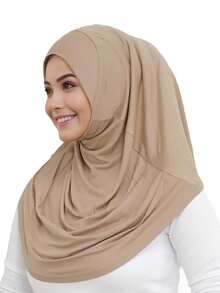 1 件女士水晶亚麻褶皱多功能头巾，透气围巾头带适合日常佩戴 - 彩色 - 查看 2