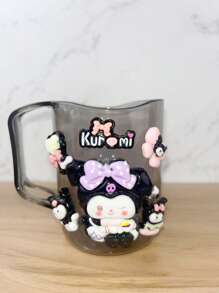 ( Sanrio) 2pcs Cute Cartoon KT Cat And Pudding Dog Toothbrush Holder Combination Set - PP Material, Suitable For Men And Women, Toothbrush Holder And Mouthwash Cup, Comes With Toothbrush And DIY Stickers Home Bathroom Decor Fall Decor Back To School