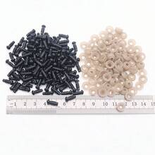 50pcs 5-24mm Black Plastic Eyes For Amigurumi With Washers For Needle Felting Stuffed Animal Crochet Handicrafts DIY Handmade Projects 6mm 8mm 10mm 12mm - Multicolor - View 17