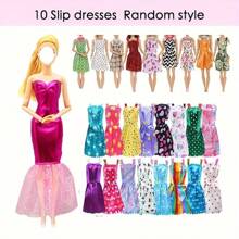 30pcs/Set Random Fashion Doll Clothes & Accessories Kit, Including Dresses, Tops, Pants, Mermaid Gown, Spaghetti Strap Dress, Shoes, Fit For 11.5-Inch Female Dolls