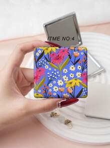 Serie floreale compatta, pieghevole, leggera, ultra sottile, con manico in pelle, adatta a più vani, per tutti, tasca quadrata portatile pieghevole con unico stile floreale e uccello, struttura pieghevole delicata ed exe, durevole e affidabile, resistente, da trasportare, E-to-Brooping, multifunzione multifunzione 18-Openore