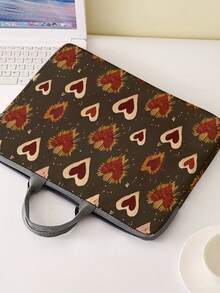 Fully Allover Print Heart Pattern Laptop Sleeve/Carrying Case - Multicolor - View 4