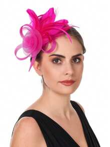 1 Pc Fascinator Hats Feather Flower Hair Clip Wedding Tea Party Kentucky Derby Headband For Girls And Women Fascinator Hat Halloween