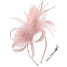 1 Pc Fascinator Hats Feather Flower Hair Clip Wedding Tea Party Kentucky Derby Headband For Girls And Women Fascinator Hat Halloween