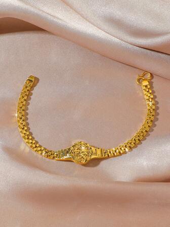 1pc Versatile Wind-Inspired Bracelet Watch, Length 17.5cm Suitable For Women's Small Wrist, Can Be Gift For Students Back To School