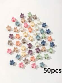30/50 chiếc kẹp tóc hoa nhỏ - Nhiều màu sắc để lựa chọn, phụ kiện tóc bằng nhựa màu trơn dễ thương phù hợp cho bé gái, kẹp nhẹ nhàng cho tóc mềm mỏng, phù hợp cho mọi mùa, dùng hàng ngày. - Nhiều màu - Xem 7