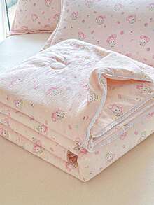 1pc Cartoon Blanket, Suitable For Dormitory Top/Bottom Bunk, All Season Washable Velvety Printed Blanket With Hollow Lace Edge, Nordic Style, Suitable For Nursery, Playroom, Children Bedroom, Daycare Center Use - Chuangyou-blanket - View 11